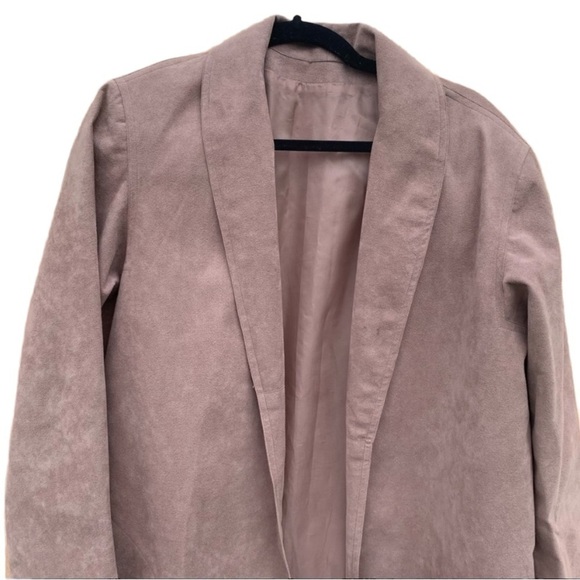 Vintage Brown Suede Leather Jacket Blazer Boho - Picture 2 of 4